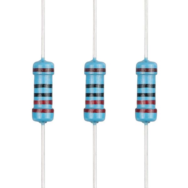 EDGELEC 100pcs 220 ohm Resistor 1/2w (0.5Watt) ±1% Tolerance Metal Film Fixed Resistor, Multiple Values of Resistance Optional