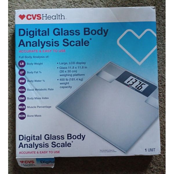 HEALTH Digital Glass Body Analysis Scale. Damaged Box