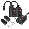 DEWENWILS 3Pcs Outdoor Indoor Wireless Remote Control Outlet 12 Remote 100FT
