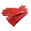 Ladies Leather Fully Lined Gloves (MEDIUM, RED)