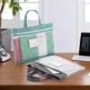 4 Pack Student Book Pouches, A4 Mesh Zipper Bag with Handle, File Document Pu...