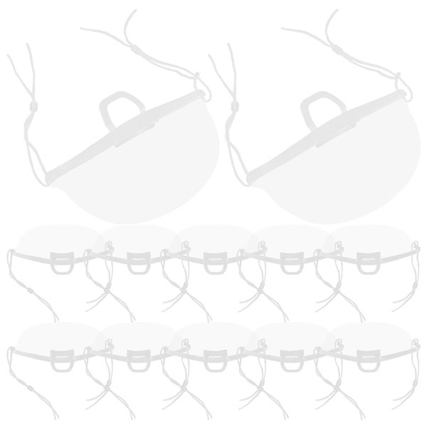 Zerodeko 20pcs Clear Mouths Transparent Open Face Guard Anti-Fog Face Mouths Shiel d Spit Guard Faces Covering Catering for Restaurant Kitchen BBQ