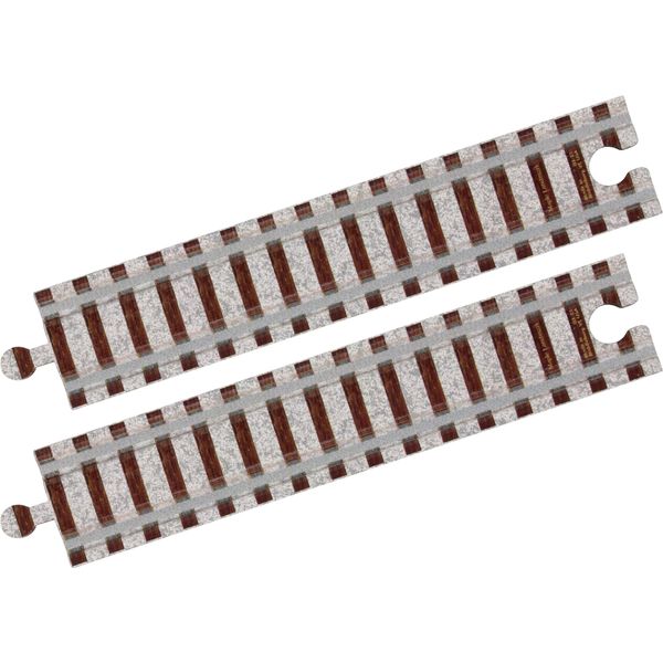 Wooden Train Track - 8" Straight - Made in USA - 2 Pack