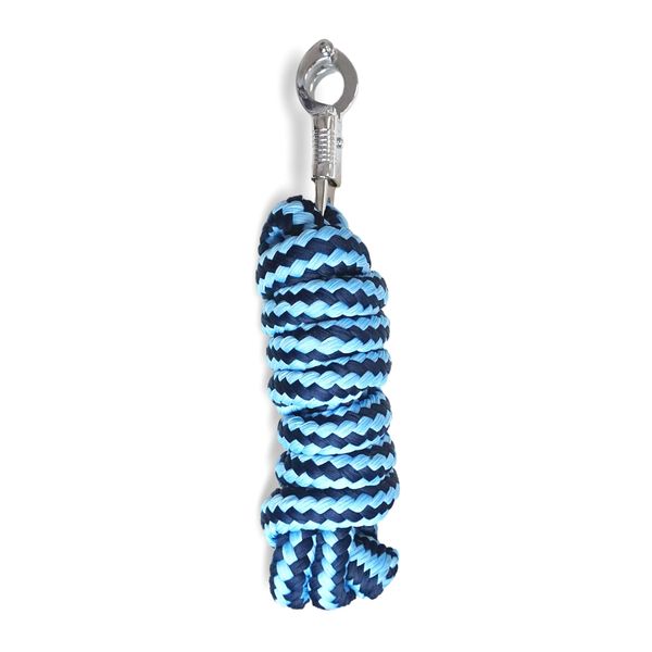 Pferdelinis Lead Rope with Panic Hook for Horses - 2m, Light Blue/Blue