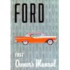1957 FORD Car Full Line Owners Manual User Guide