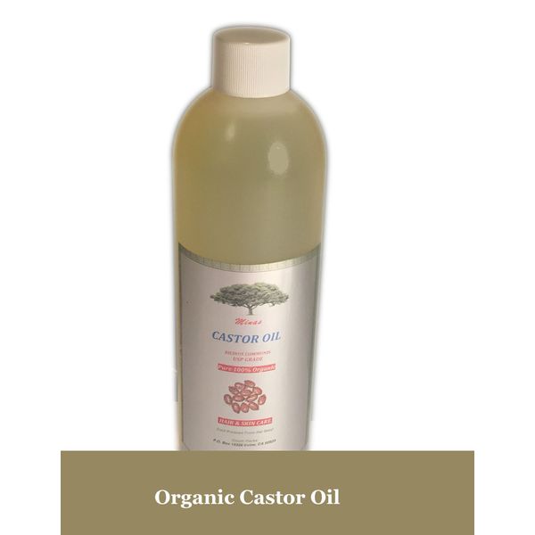 CASTOR OIL 16 Oz. ORGANIC COLD PRESSED USP GRADE PURE HEXANE FREE Eyebrows Hair