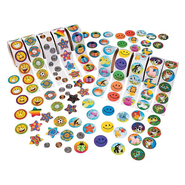 Fun Express - Super Sticker Assortment (10rl) - Stationery - Stickers - Stickers - Roll - 10 Pieces