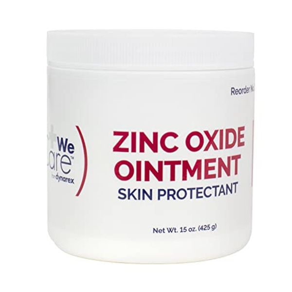 Dynarex Zinc Oxide Ointment, Soothes, Prevents, and Relieves Diaper Rash, Chaffed Skin, and Irritation, White, 1 Count - 15 oz. Jar of Ointment