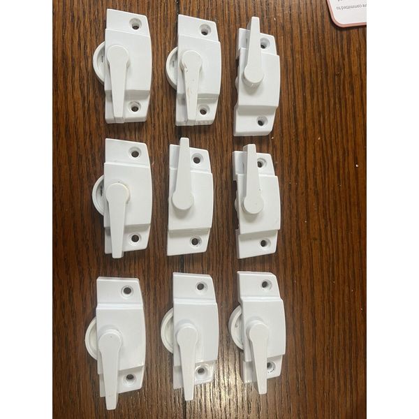 White Window Locks (Lot Of 9)