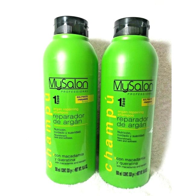 MySalon Professional Argan Repairing Shampoo Step 1-500ml/18.4oz (2 Units)