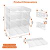 4 -Tier 12 Container Stackable Bottle Holder Wine Drink Storage Rack Stand Shelf
