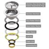 4400246 3-1/2" Kitchen Sink Strainer Assembly with Brass Locknut (Deluxe)