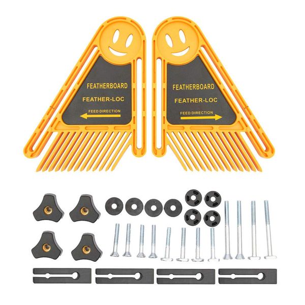 Featherboard Saftly Table Saw Push Block,pack of 2 Table Fence for Woodworking T-slots Miter Slots on Tablesaws,router Tables and Band Saws