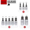 10Pcs Spline Socket Set M4 - M18 Torx Bit Set - Triple Square Socket Set with Storage Case