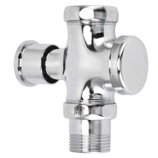 ViaGasaFamido Manual Flush Valve, Urinal Flush Valve Push Button Zinc Alloy Toilet Delay Flushing Valve Toilet Tank Parts Replacement DN20 DN25 Toilet Flush Valves