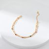 Jewlure 18K Gold Plated Multi-Gemstone Chain Anklet, 23cm