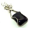 Sugilite Gemstone Sterling Silver Wire Wrapped Pendant 08