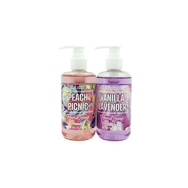 Peach Picnic + Vanilla Lavender Hand Soap Bundle ( 8 oz / 236 ml ) *NEW