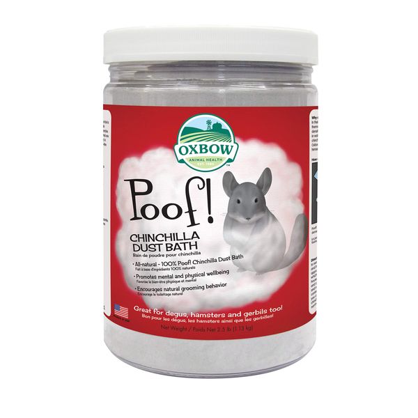 Oxbow Animal Health POOF! Chinchilla Dust Bath, 2.5 Pound Jar