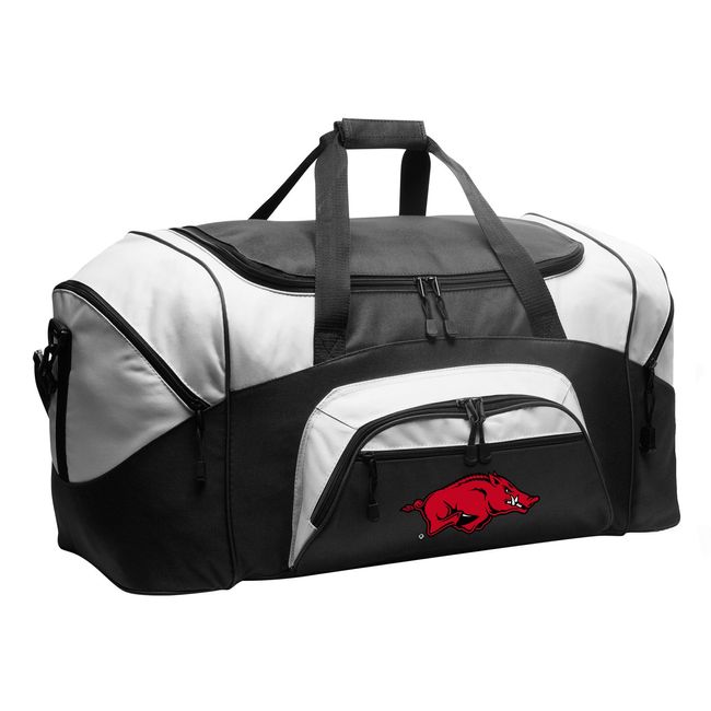 LARGE Arkansas Razorbacks Duffel Bag University of Arkansas Suitcase or Gym Bag For Men Or Her