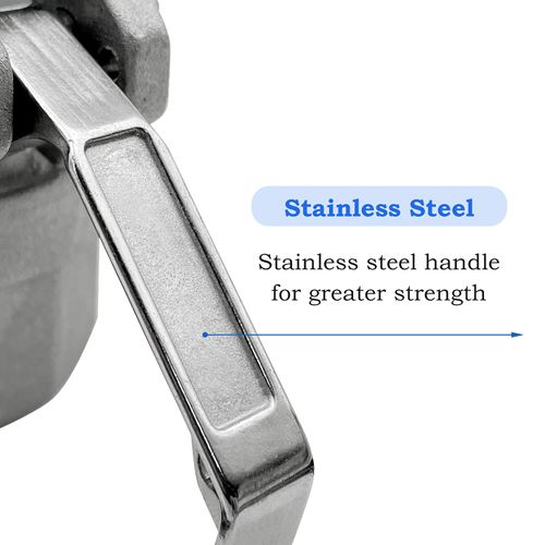 BITOTU 2PCS Type C Aluminum Global Cam and Groove Hose Fitting C-100 1" Type C with 4 PCS Hose Clamps with a Hose Shank (1 inch, Type C)