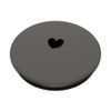 Schwarz Hellgrau Minimalistisch Herz PopSockets Klebender PopGrip