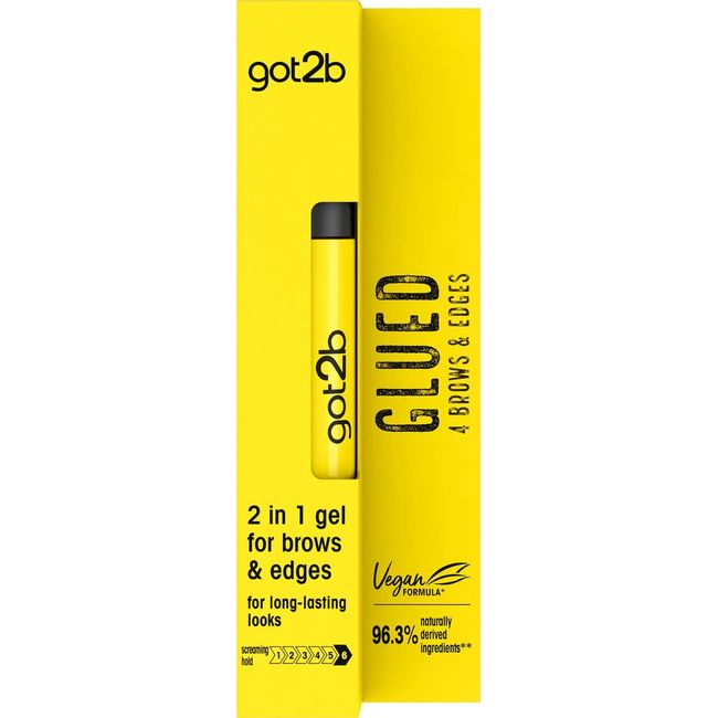 Got2B Schwarzkopf Glued for Brows & Edges 2 in 1 Wand Gel, for Laying Edges And