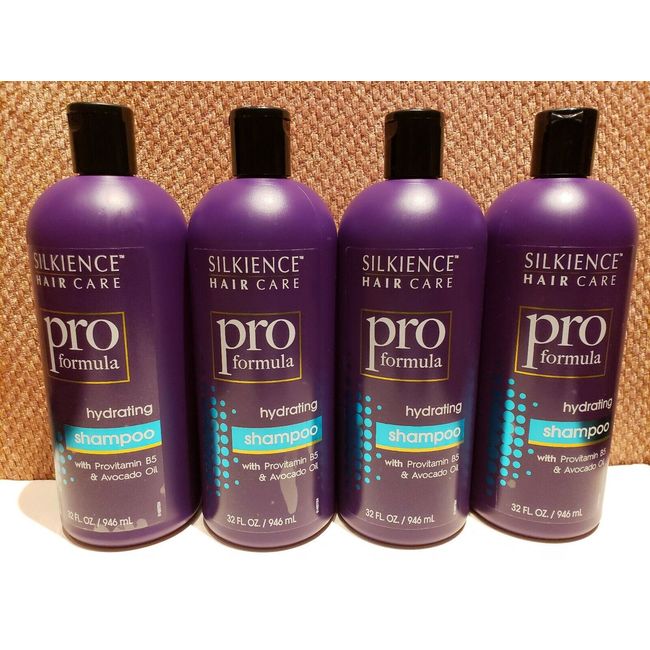 Lot Of (12) Pack SILKIENCE Pro Formula Hydrating Shampoo 32 Oz w Provitamin B5