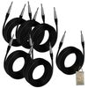 Guitar Cable Instrument Cord - 6 PACK 20FT Wire Recording Studio Amp 1/4 Jack