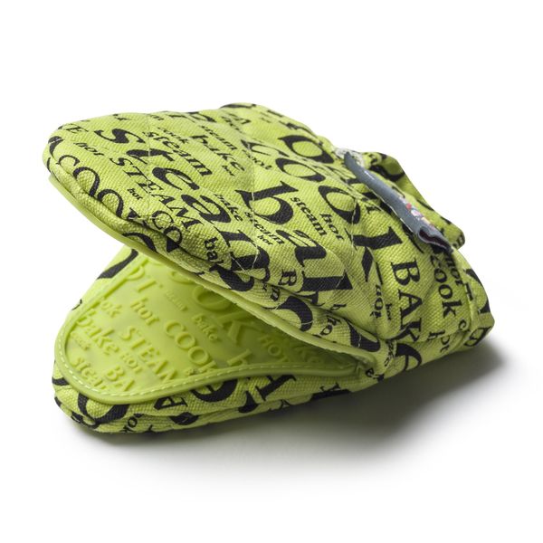 Zeal Silicone and Cotton Mini Mitt Pot Holder, Lime Green, 17 x 13 x 2.5 cm