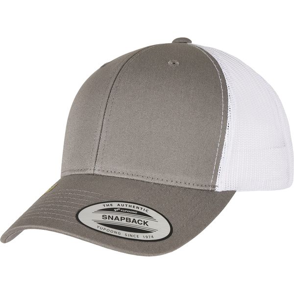 Flexfit YP Classics Recycled Retro Trucker Cap 2-Tone Baseball, Grey/White, One Size