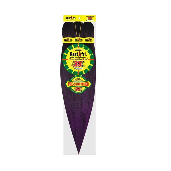 Rastafri Freed'm Silky Braid Pre-Stretched 3X (BT1B/PURPLE)