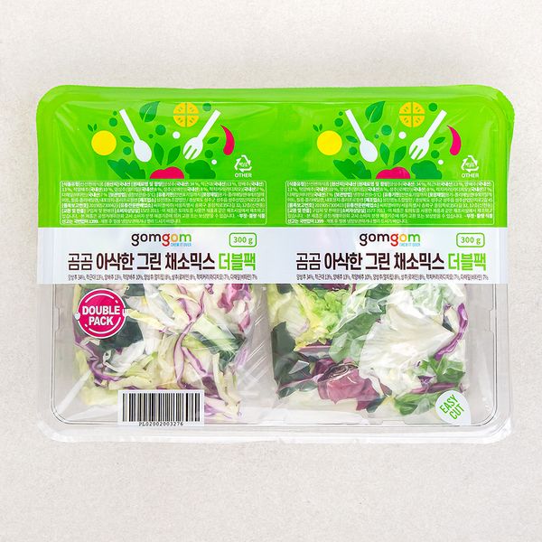 Gomgom Crunchy Green Vegetable Mix Double Pack, 300g, 2ea