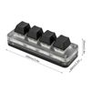 Vbestlife Mini 4 Key Keypad, Multifunctional Programmable Macro Keyboard, Fully Programmable Keys with One Hand, for Vista, Linux, Macos