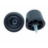 Rubber Door Stops/Wall Protectors with Screws (Small (28mm) Black)