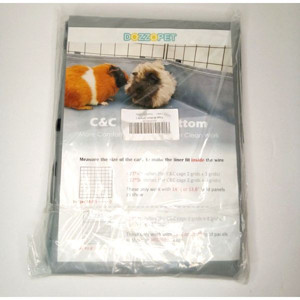 Dozzopet Guinea Pig Cage Liner Tarp Bottom for C&C or Midwest Cages 27x56" Max