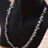 Women's Silver Rhinestone Flower Hair Band Elastic Headband