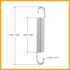 Partuto Motorcycle Silver Tone Side Stands Bracket Kickstand Return Spring Replacement