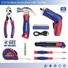 WORKPRO Home Tool Set 3.7V Rotatable Electric Screwdriver 18PC Portable Tool Kit