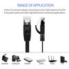 Cat 6 Network Cable Ethernet Cable 45 m Black Up to Gigabit 1000 Base-T LAN Higher Range Internet Flat Patch Cable Short with Interference- RJ45 Input Connection