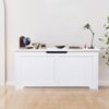 39.4'' Large Toy Box Storage Organizer Cabinet Bed End Bench with Safty Hinge