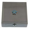 Masonic Flower Pill Trinket Box Chrome with Mirror Gift 234
