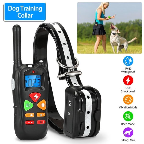 Electric Dog Shock Collar With Remote for Large 1640ft Pet Training Waterproof