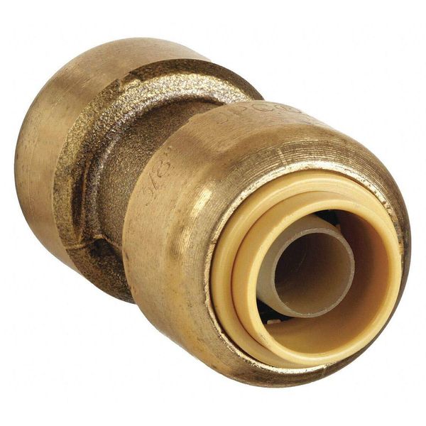 SharkBite U006LF DZR Brass Coupling, 3/8 Tube Size
