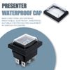 Innfeeltech 4 Pcs Mini Rocker Switch Black ON-OFF-ON 6 Pin 6 Position Toggle Switch with 4 Waterproof Caps