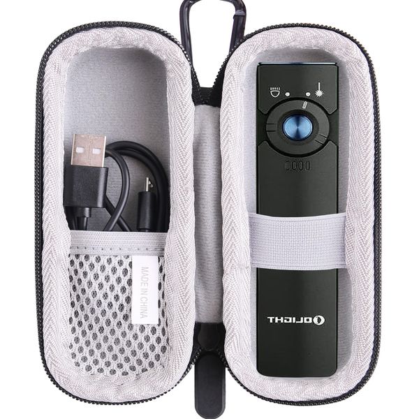 JINMEI Hard EVA Carrying Case Compatible with Arkfeld Pro/OLIGHT Arkfeld Flat Flashlight Dual Light Source EDC Lights case(Only Case)