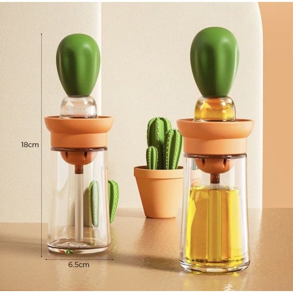 kitchen oil bottle with Silicone brush head