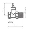 NRG Radiator Valves Straight Lockshield Valve Brushed Brass One Pair