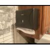 Mind Reader Wall Mount Paper Towel Dispenser Tri-Fold Holder for Restrooms Black