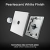 BG Electrical Evolve 200W Pearlescent White 2 Way Push On/Off Single Dimmer Switch
